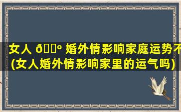 女人 🌺 婚外情影响家庭运势不(女人婚外情影响家里的运气吗)